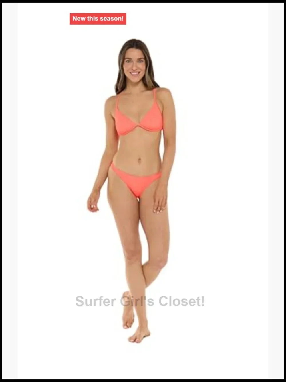 Underwire Bikini Top with Adjustable 2-Way Back, Removable Cups
